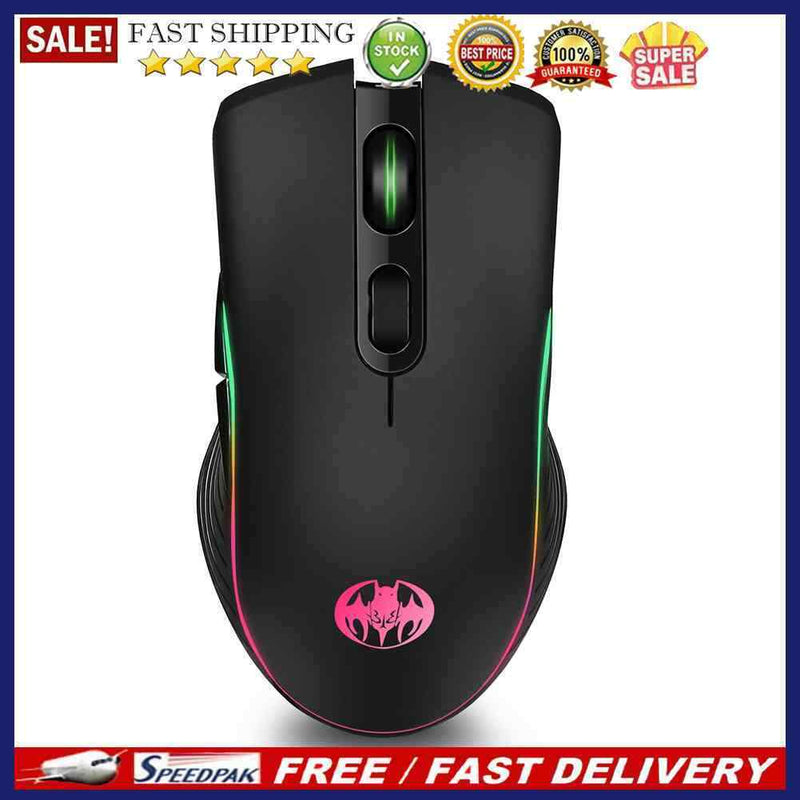 BLOODBAT M06 2.4GHz Wireless Mouse 7-Color Breathing Light Optical Mice for PC