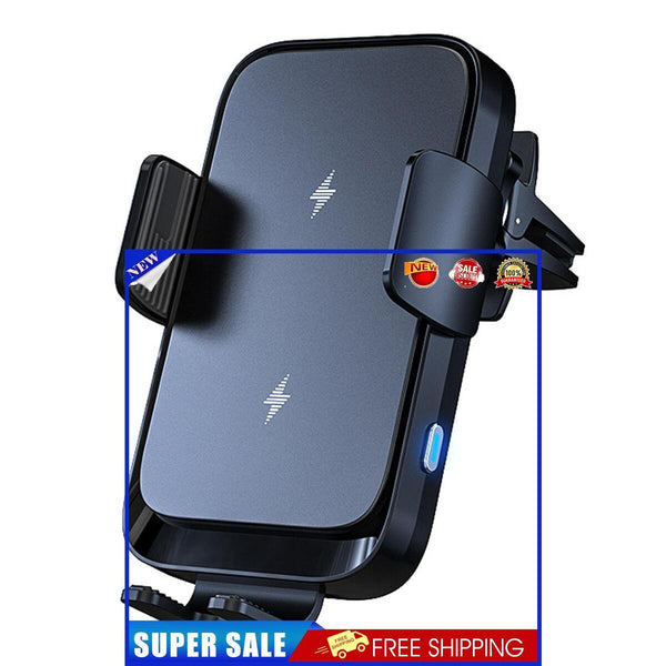 Wireless Car Charger 15W Fast Charging Auto-Clamping Car Phone Holder