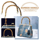 2pcs Bamboo Handles for Purses and Bags Replacement for DIY Straw Handbags Newly