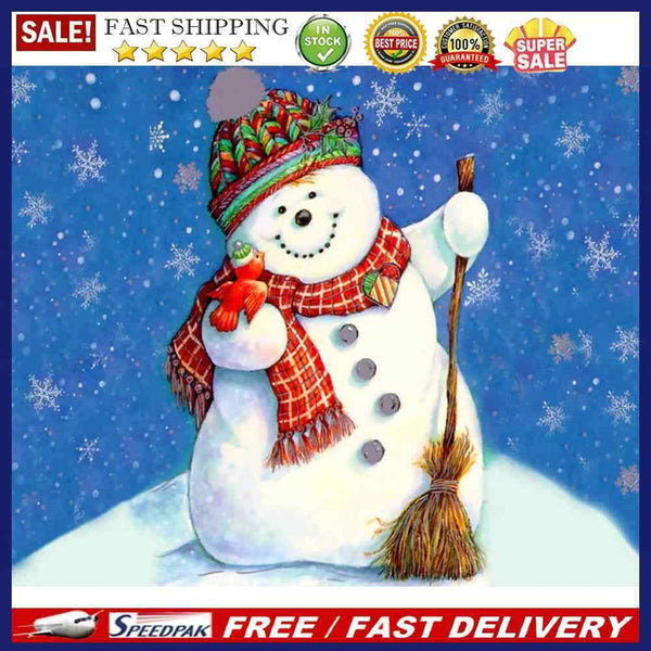 Christmas Snowman Oil Paint By Numbers DIY Coloring Picture for Adults Childrens