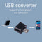 Micro USB Cable Adapter USB 2.0 to USB OTG Converter for Mouse (Black 2pcs)