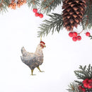 Chicken with Scarf Chicken Family Sign Christmas Tree Hanging Pendant (03) Newly