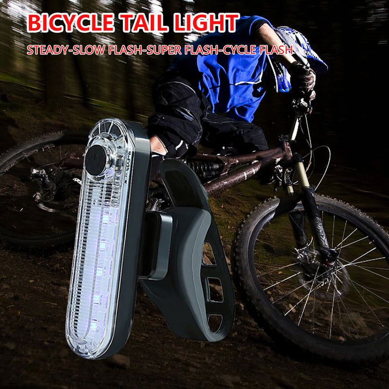 Rear Bike Tail Light Waterproof Bicycle Taillight for Night Riding (White) Newly