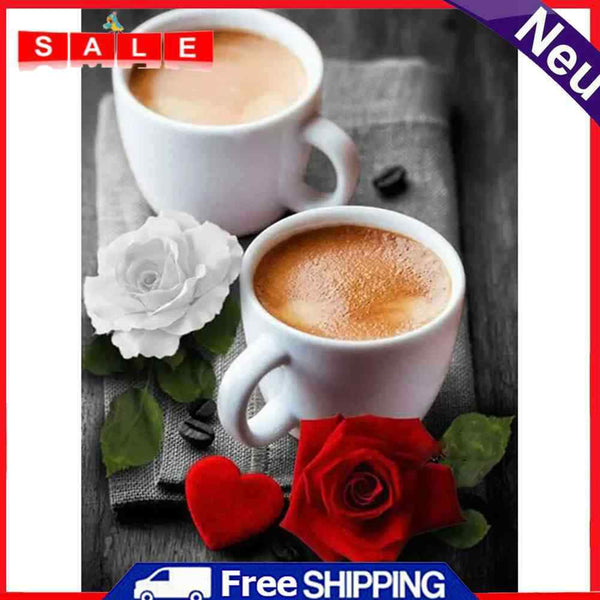 Painting By Numbers DIY Coffee Hand Painted Canvas Oil Art Picture Ornaments Kit