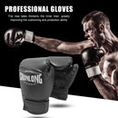 2pcs Muay Thai Karate Punching Gloves PU Boxing Training Gloves (Black) Newly