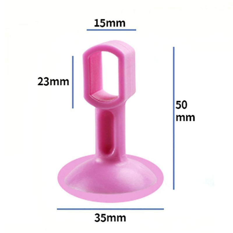 2pcs Doorknob Wall Mute Crash Pad Cushion Door Handle Lock Silencer (Pink) Newly