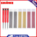 3pcs Carpenter Pencil Set with 36 Refill Built-in Sharpener Long Nosed Scriber