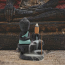 20pcs Incense Cones 1pcs Burner Buddha Waterfall Backflow Stove (Green) Newly