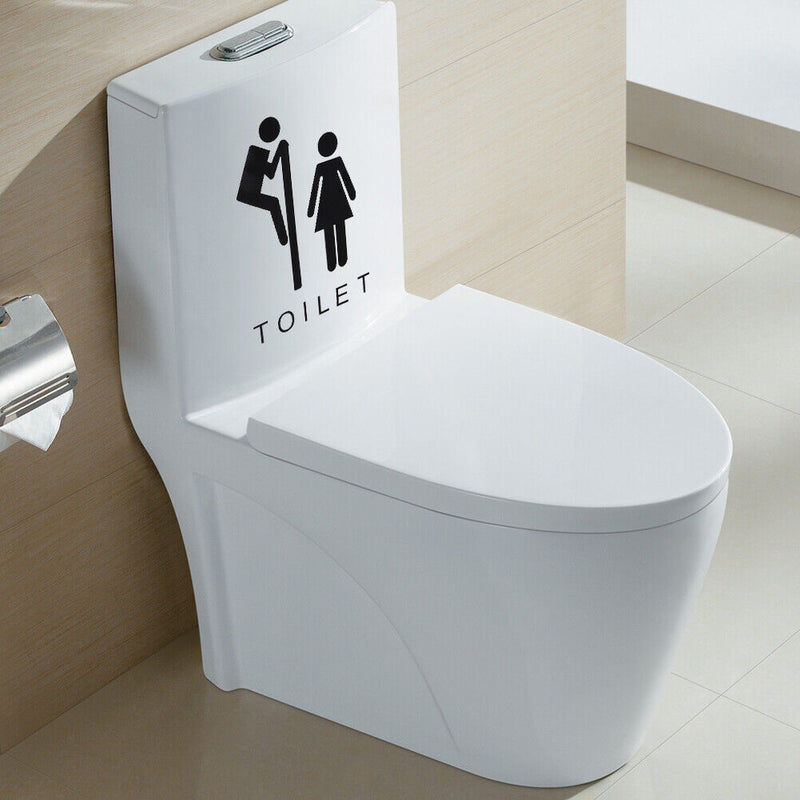 Removable Toilet Seat Bathroom Door WC Sign Waterproof Wall Stickers Newly