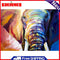 Elephant Oil Painting By Numbers DIY Canvas Picture Hand Painted Home Decoration