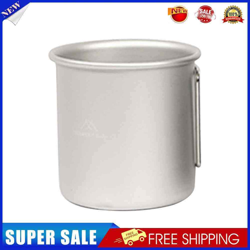 Mountainhiker 300ml Camping Water Cups Foldable Handle Outdoor Tea Mug (White)