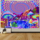 Fluorescent Tapestry Colorful Mushroom Wall Hanging Luminous Tapestries Dec