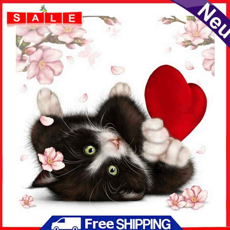 Diamond Painting Love Kitten Full Round Drill Picture of Rhinestone DIY Drawing