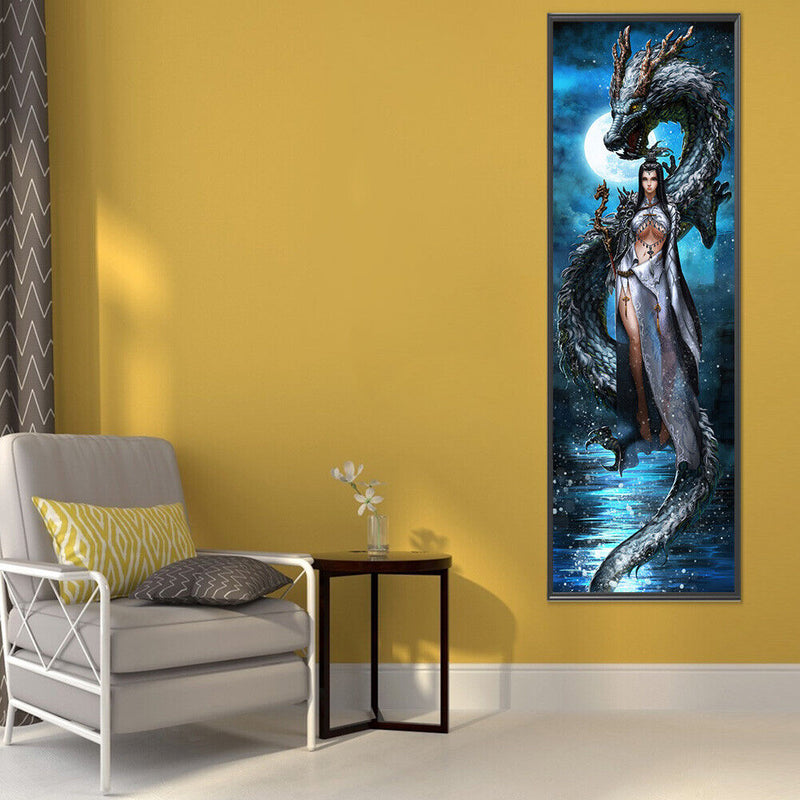 5D Diamond Painting Kit DIY Dragon and Goddess Full Round Drill Mosaic Arts