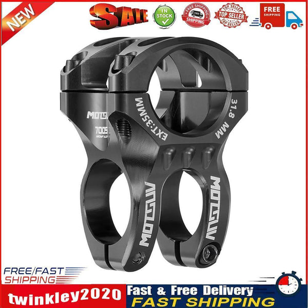 MTB Stem CNC 31.8mm Bike Handlebar Stem Bicycle Ultralight Riser (Black) Newly