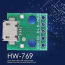 10pcs USB to DIP Adapter Board Pin Board Micro USB Female to DIP Converter
