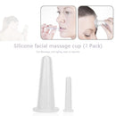 2pcs Silicone Cupping Suction Can Vacuum Face Leg Arm Massage Cup (White) Newly