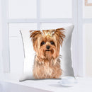 Crown Dog Print Linen Pillowcase Cushion Pillow Cover for Bed Sofa Car Throw