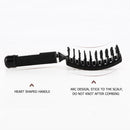 Hair Scalp Massage Comb Curly Detangle Hair Brush Hairdressing Tool (Black)