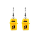 Creative Stud Earrings Fashion Drop Earrings Yellow Trash Can Earrings Dangle