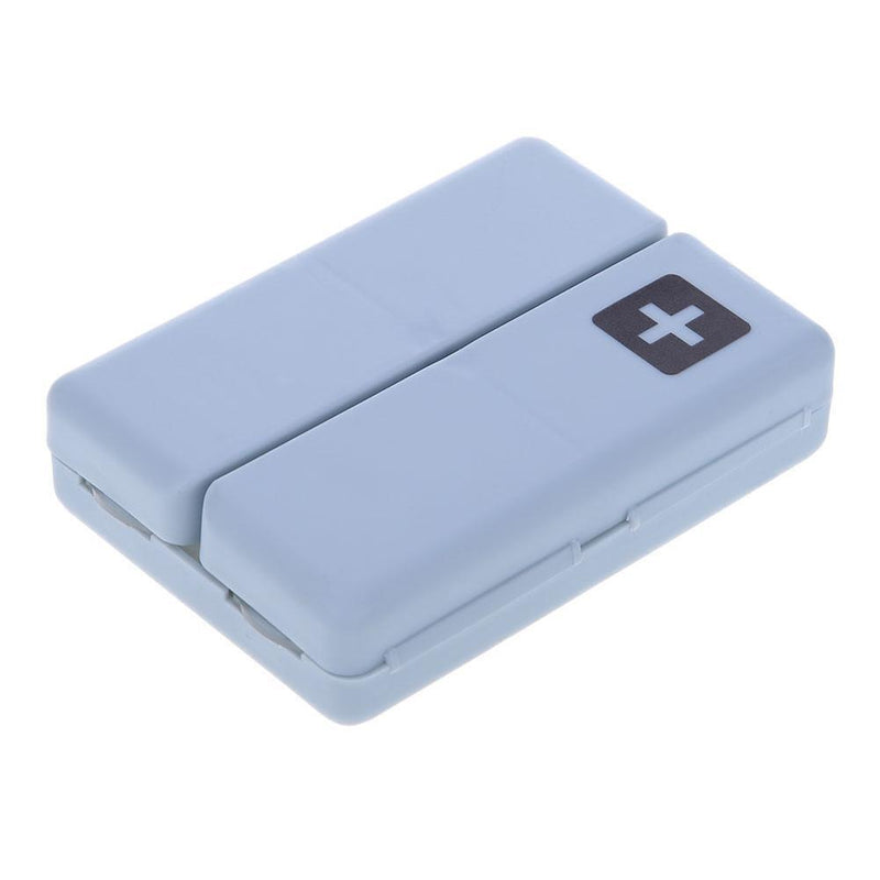 7 Grids Weekly Pill Box Magnet Lid Tablet Storage Box Pill Splitter(Blue)