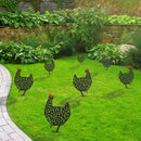 Acrylic Hollow Chicken Ornaments Backyard Lawn Stakes Yard Art Decor (A) Newly
