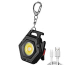 COB LED Keychains Flashlight 500lm Waterproof Work Lamp for Camping (A)