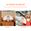 lotus Painting By Numbers Folding Fans Craft DIY Digital Painting On Canvas