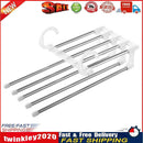 5 Layers Clothes Hanger Pants Storage Rack Trousers Hanging Shelf (White) Newly