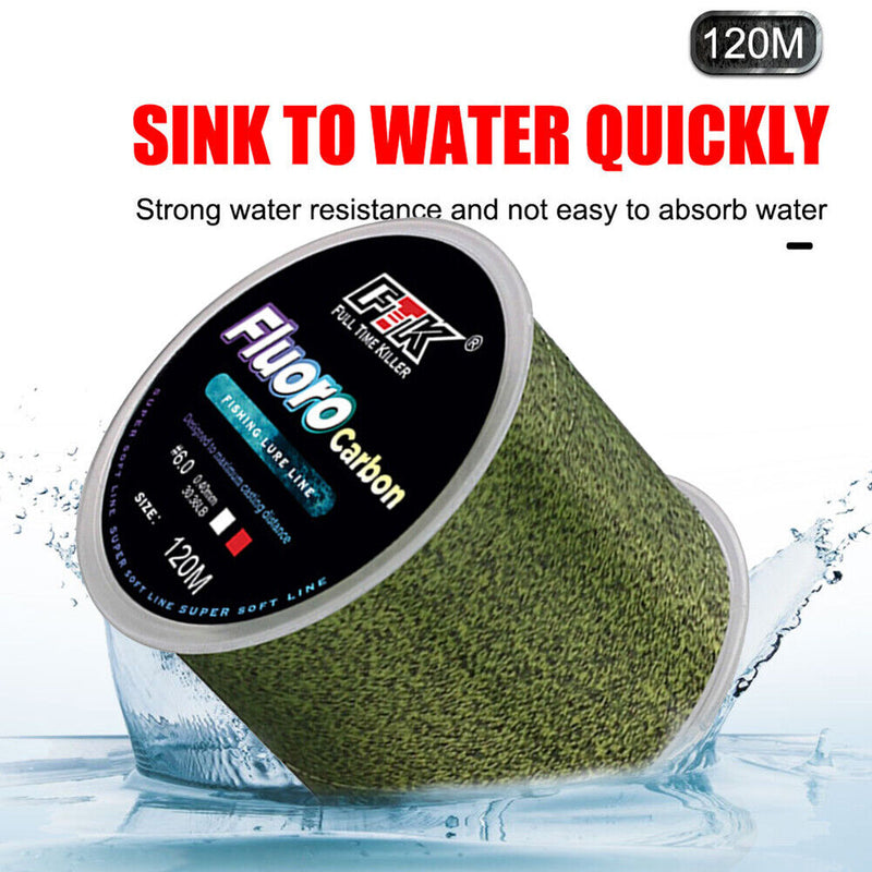 120m Speckle Nylon Fishing Line Wear Resistant Durable Multicolor Fishing Lur