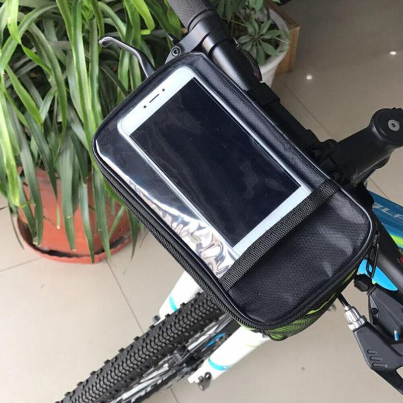 MTB Bike Handlebar Bag with Reflective Strip Road Bicycle Front Organizer Bags