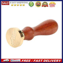 Retro Yellow Pear Wood Handle Custom Document Sealing Wax Stamp Post Decorati