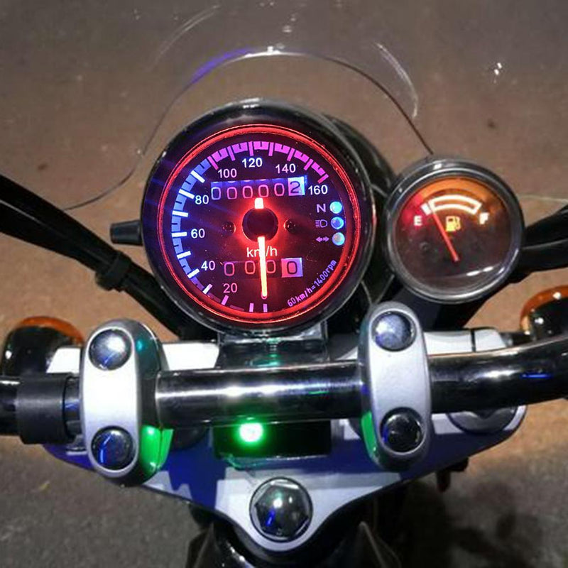 Motorcycle Speedometer Odometer with Neutral Gear Turn Signal Indicator Newly
