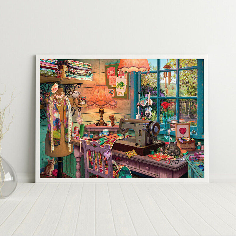 Sewing Machine Paint By Numbers DIY Frameless Picture On Canvas Craft Kit Newly