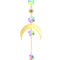 4pcs Hanging Crystal Light Catcher Metal Moon Sun Garden Wall Wind Chime Newly
