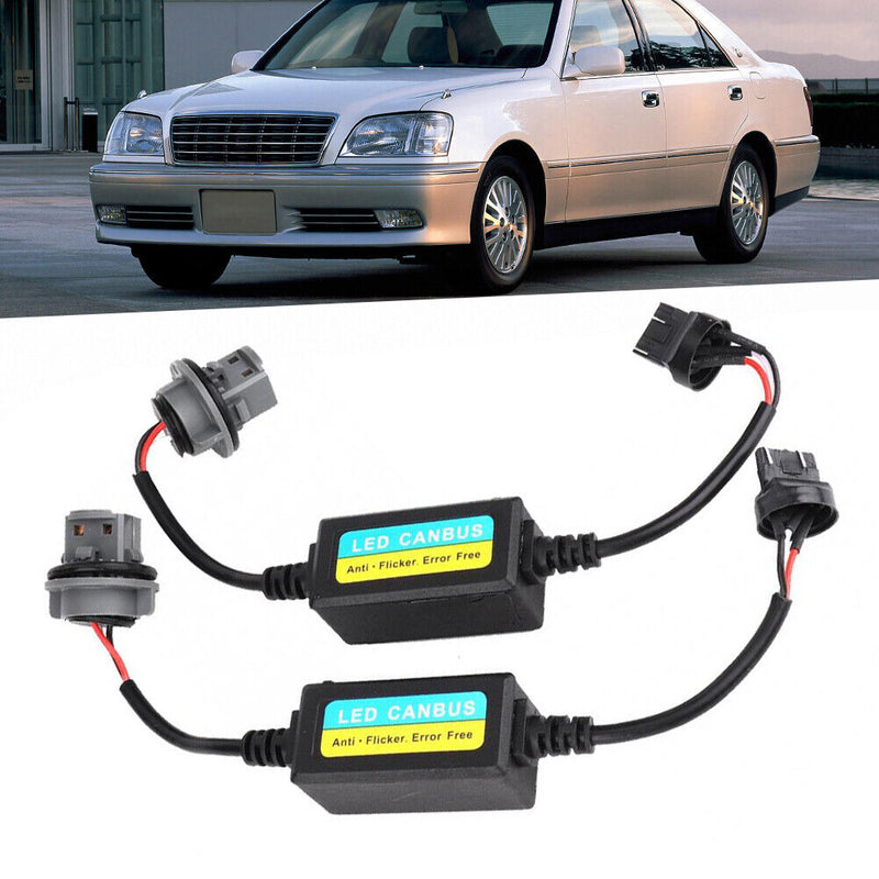 2pcs T20 7443 LED Load Resistors Turn Signal Blink Error Code Canbus Decoder