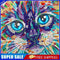 DIY Color Cat Animal Part Drill Special Shape Diamond Painting Kit (B046)
