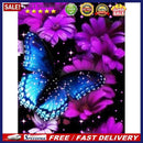 5D DIY Blue Butterfly Full Round Diamond Painting Wall Decor Rhinestone Picture