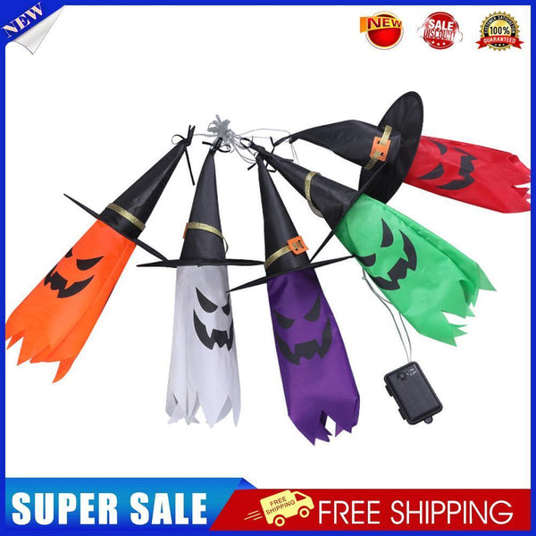 5 in 1 Halloween Ghost Wizard Hat String LED Lamp Outdoor Festival Party De