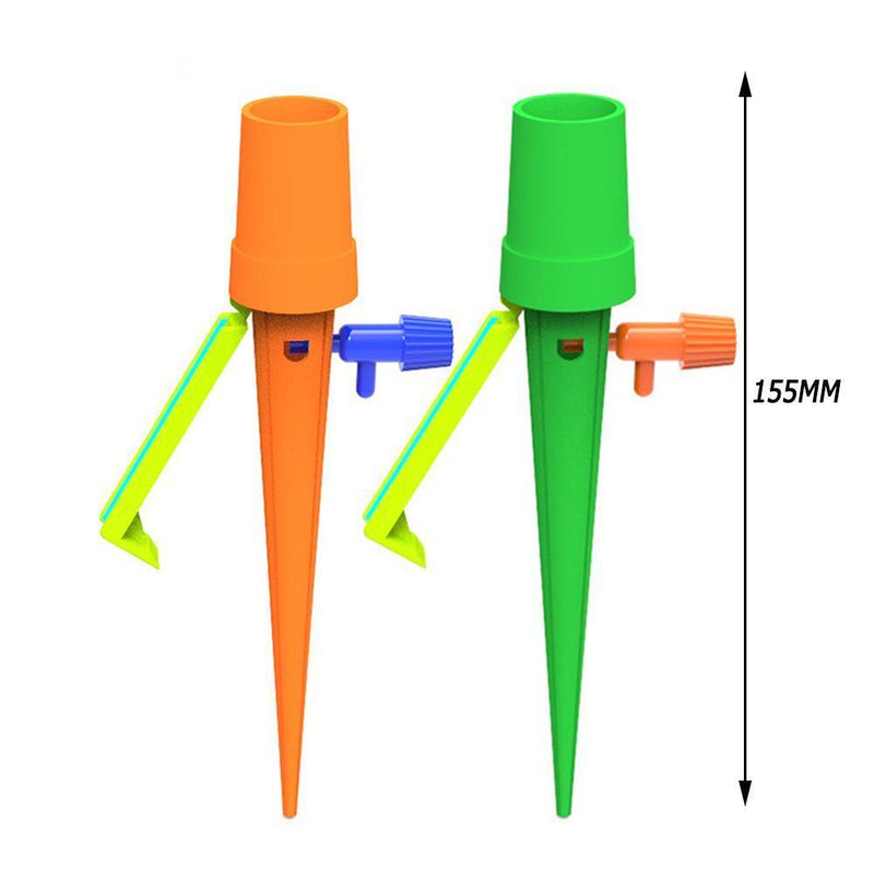 Auto Drip Irrigation Watering System Spike for Plants (Green + Orange)