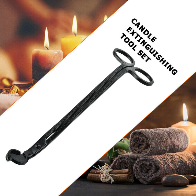 Wick Trimmer Steel Candle Snuffer Cutter Oil Lamp Trim Scissors (Black) Newly