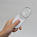 10x Pull-out Portable Reading Magnifier Glass+LED Jewelry Loupe Tool (Gray)