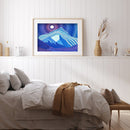 5D DIY Full Special Shaped Drill Diamond Painting Blue Snow Mountain Art De