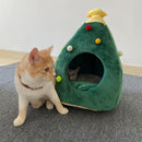 Xmas Tree Shape Pet Nest Winter Warm Kitten Cat House Sleeping Bed Pet Prod