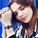 Lvpai Alligator Pattern PU Leather Strap Quartz Watches Women Round Large Dial C