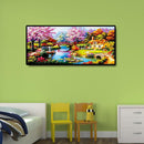 5D DIY Full Special Shaped Drill Diamond Painting Spring Bridge Embroidery