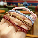 Random Color Gift Concise Women Girl Hair Tie Rope 4 in 1 Hair Ring High Elastic