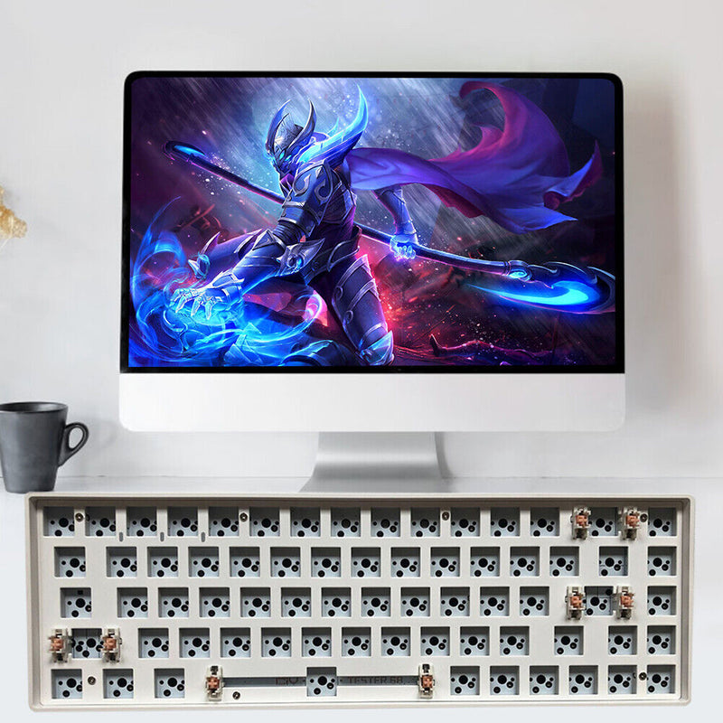 Hot Swap Keyboard Kit Bluetooth-compatible with 72pcs Red Shafts (White)