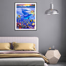 5D DIY Diamond Painting Kits Underwater World Full Round Drill Wall Decor Art