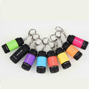 12PCS Pocket LED Torch Lamp USB Rechargeable Mini Keychain Camping Flashlight